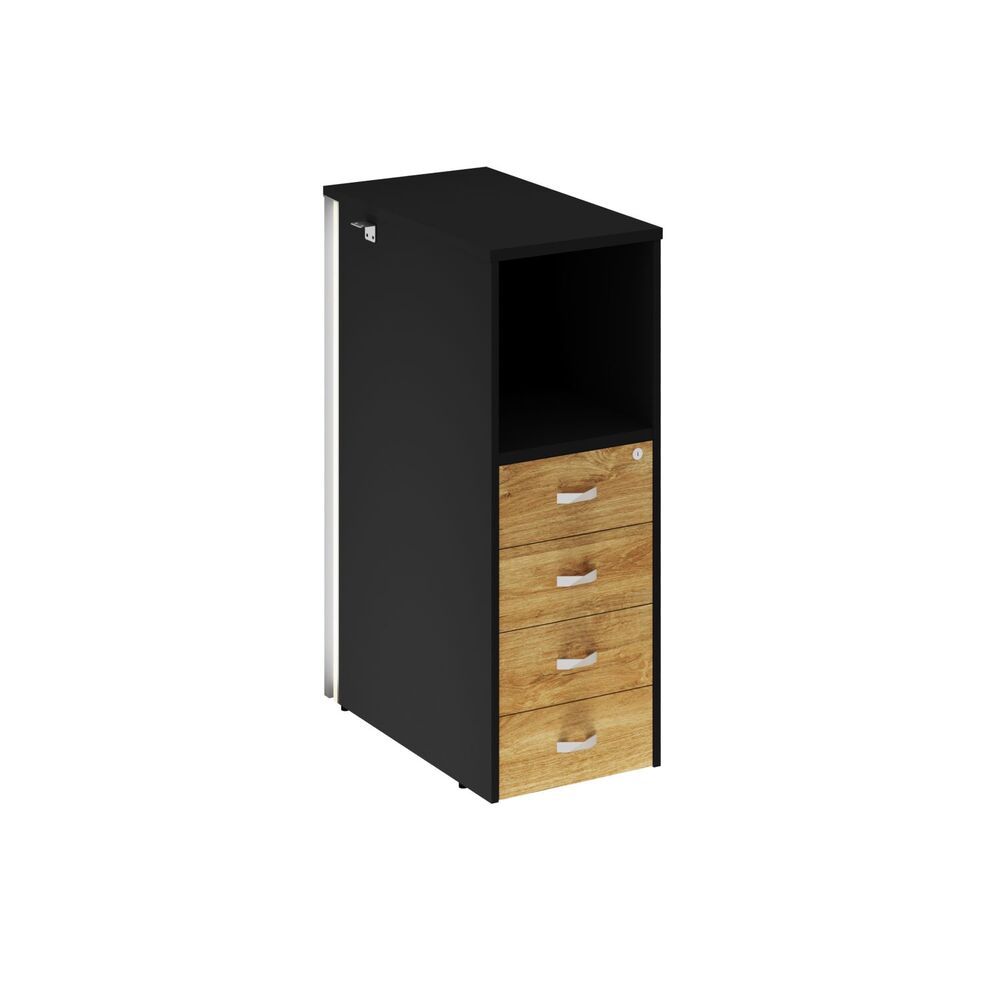 Onix Тумба с подсветкой 4 ящика проходная, средняя