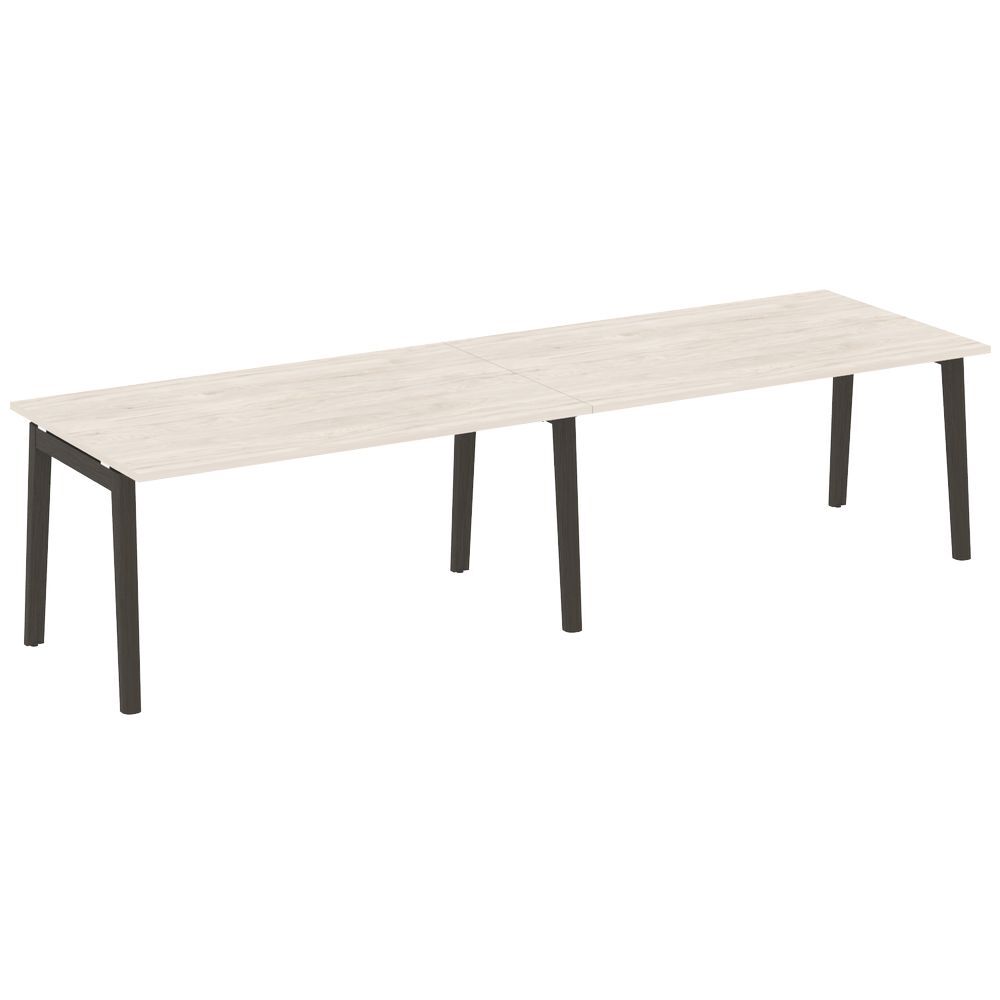 Стол переговорный (2 столешницы) (опоры - массив дерева)