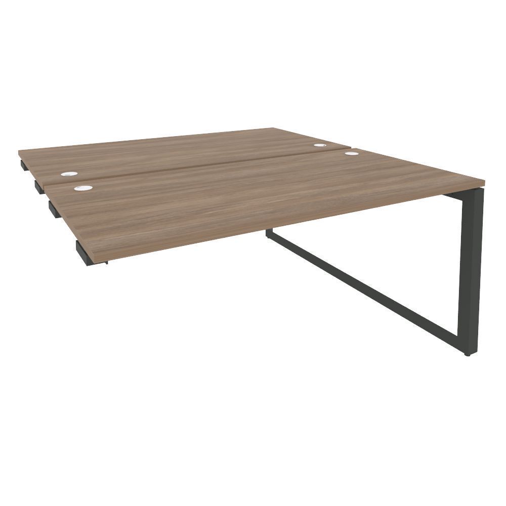 Стол-приставка двойной на О-образном м/к к опорным элементам