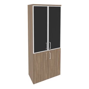 Шкаф высокий широкий (стекло черное)