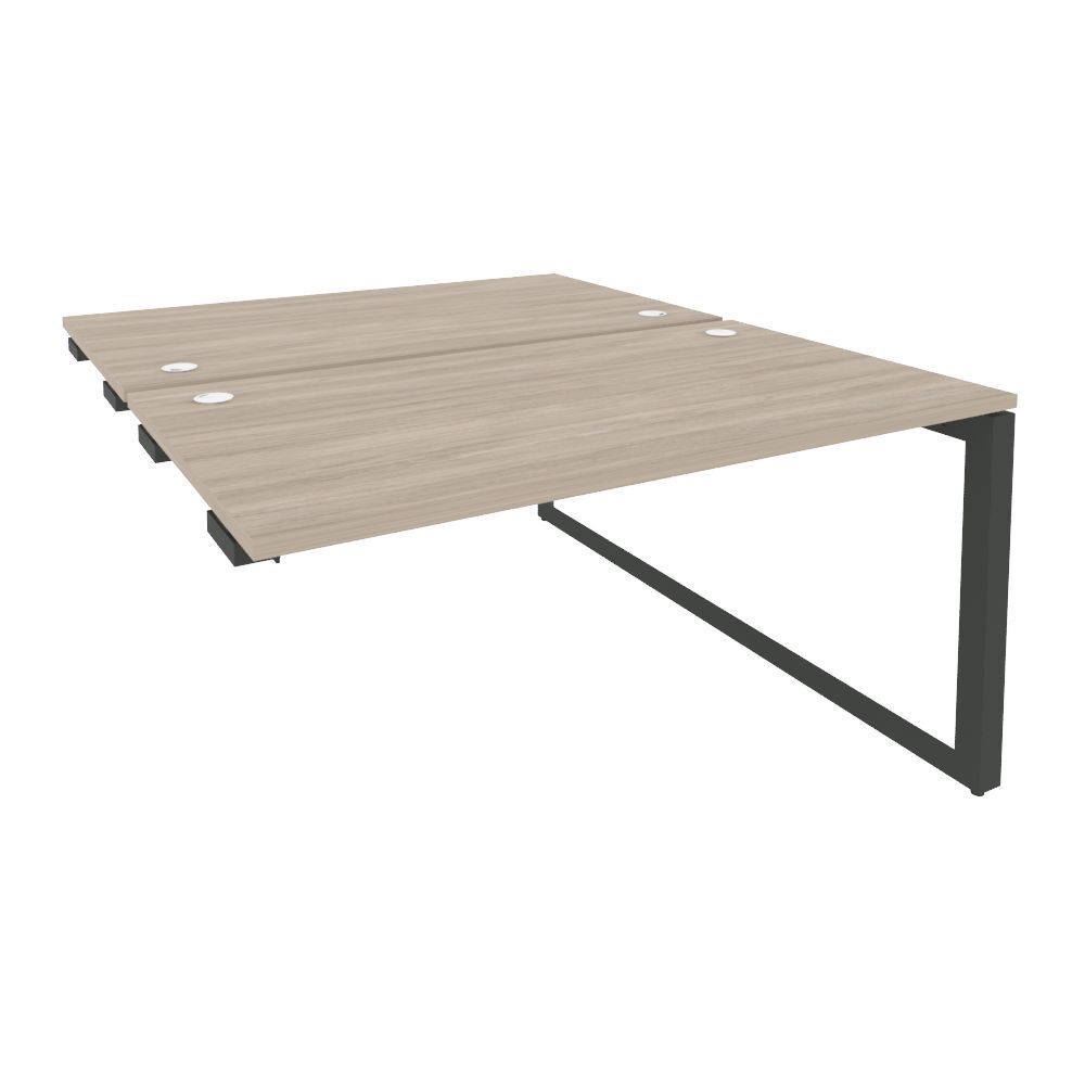 Стол-приставка двойной на О-образном м/к к опорным элементам