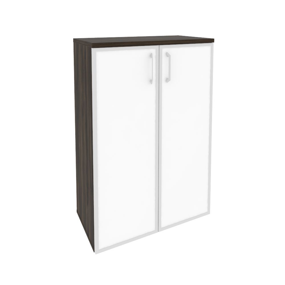 Шкаф средний широкий (стекло белое)