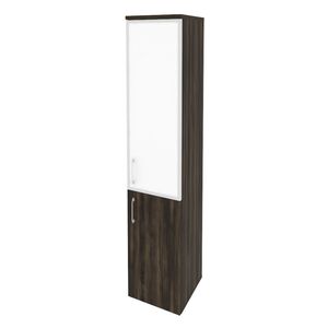 Шкаф высокий узкий правый (стекло белое)