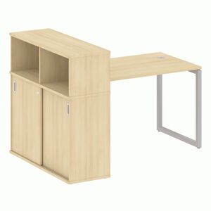 Стол письменный с шкафом-купе на О-образном м/к