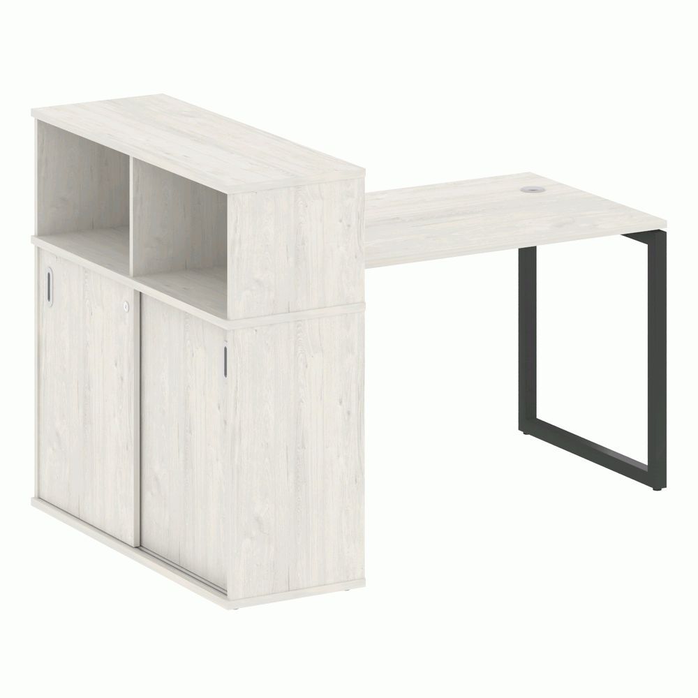 Стол письменный с шкафом-купе на О-образном м/к