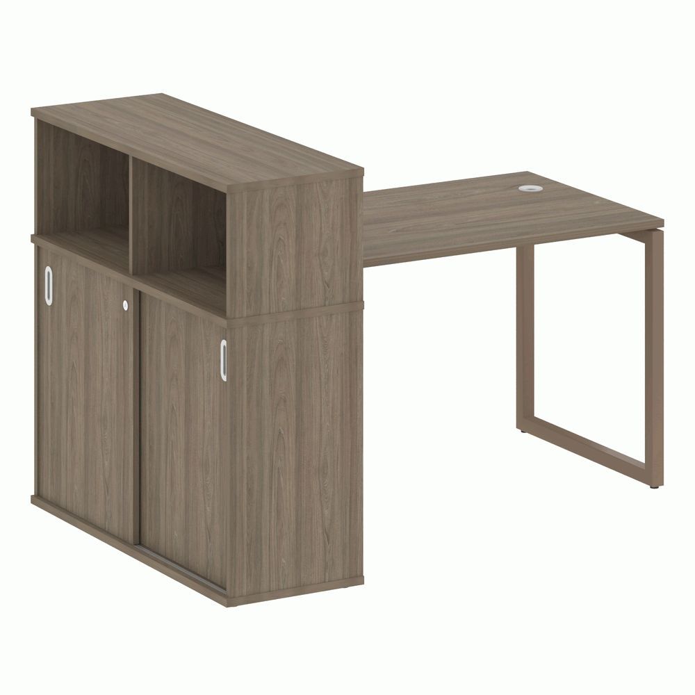 Стол письменный с шкафом-купе на О-образном м/к