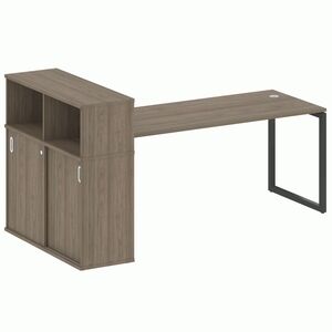 Стол письменный с шкафом-купе на О-образном м/к