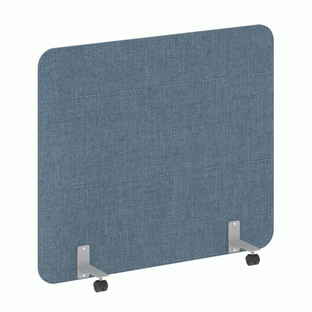 Перегородка на металлических опорах, на роликах