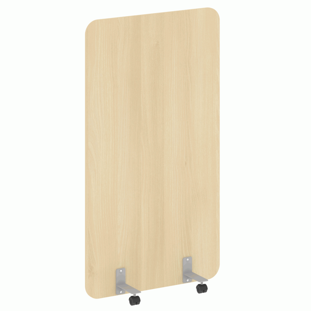 Перегородка на металлических опорах, на роликах