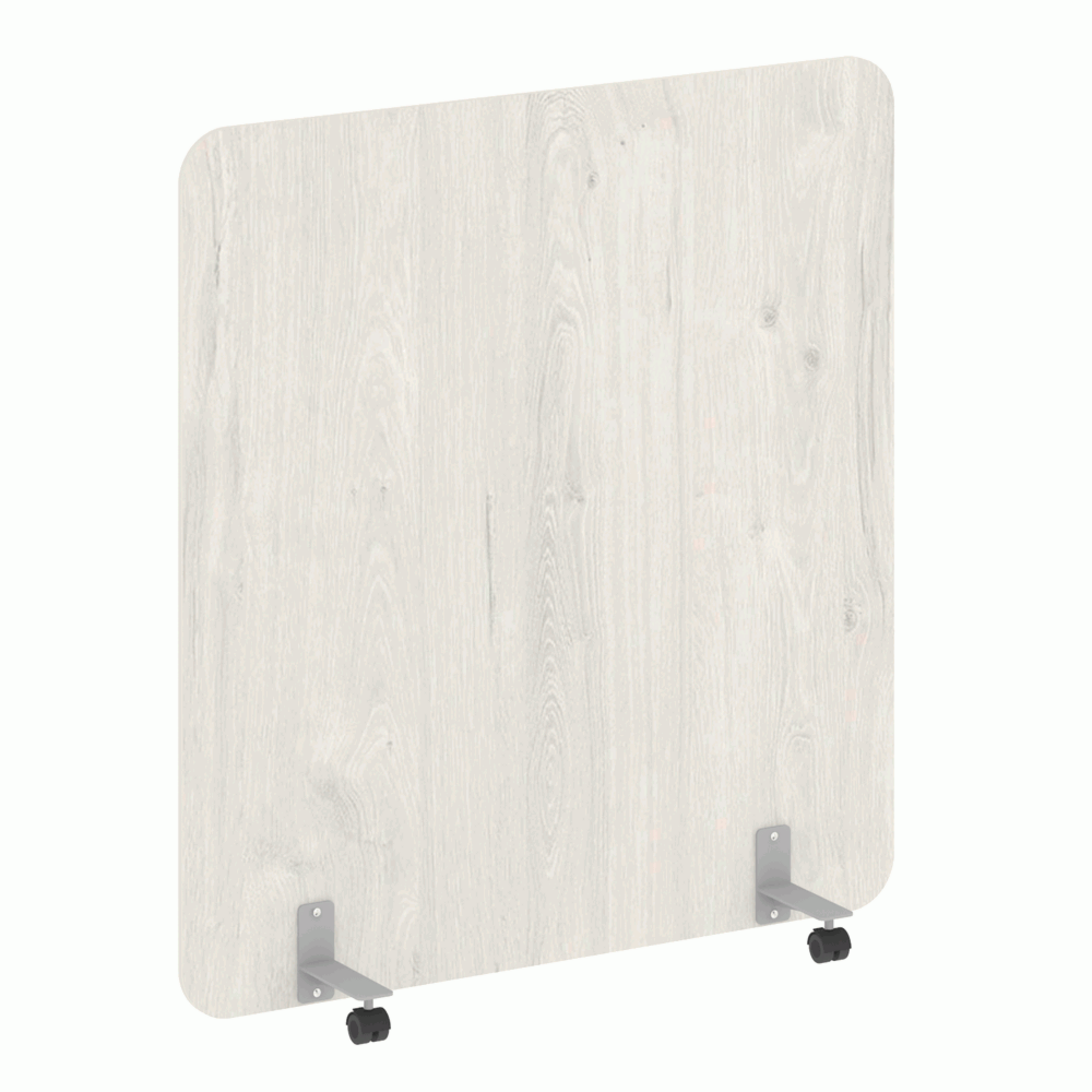 Перегородка на металлических опорах, на роликах