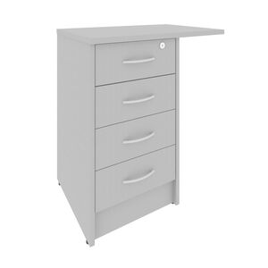 Тумба приставная c фолдингом (с замком, 4 ящика, универсальная левая/правая)