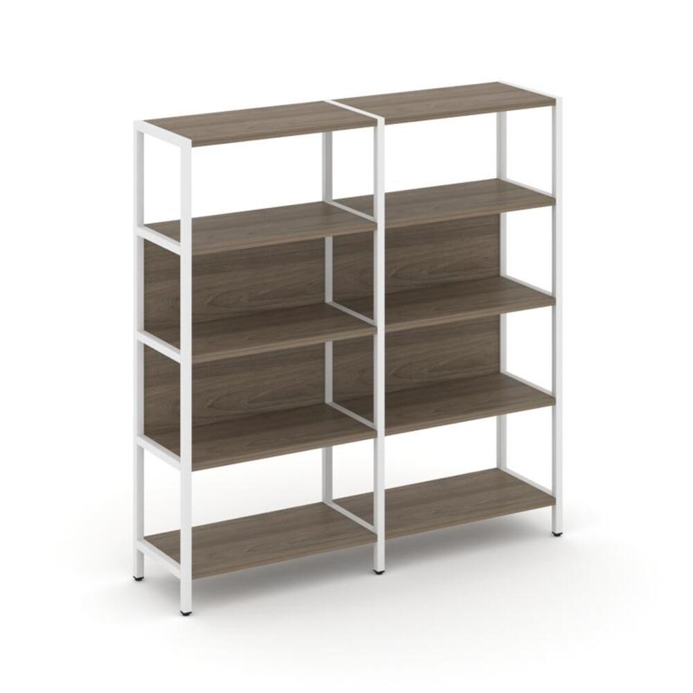 Двухсекционный стеллаж четырехярусный