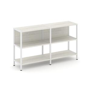 Двухсекционный стеллаж двухярусный