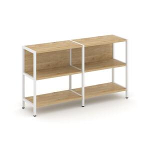 Двухсекционный стеллаж двухярусный