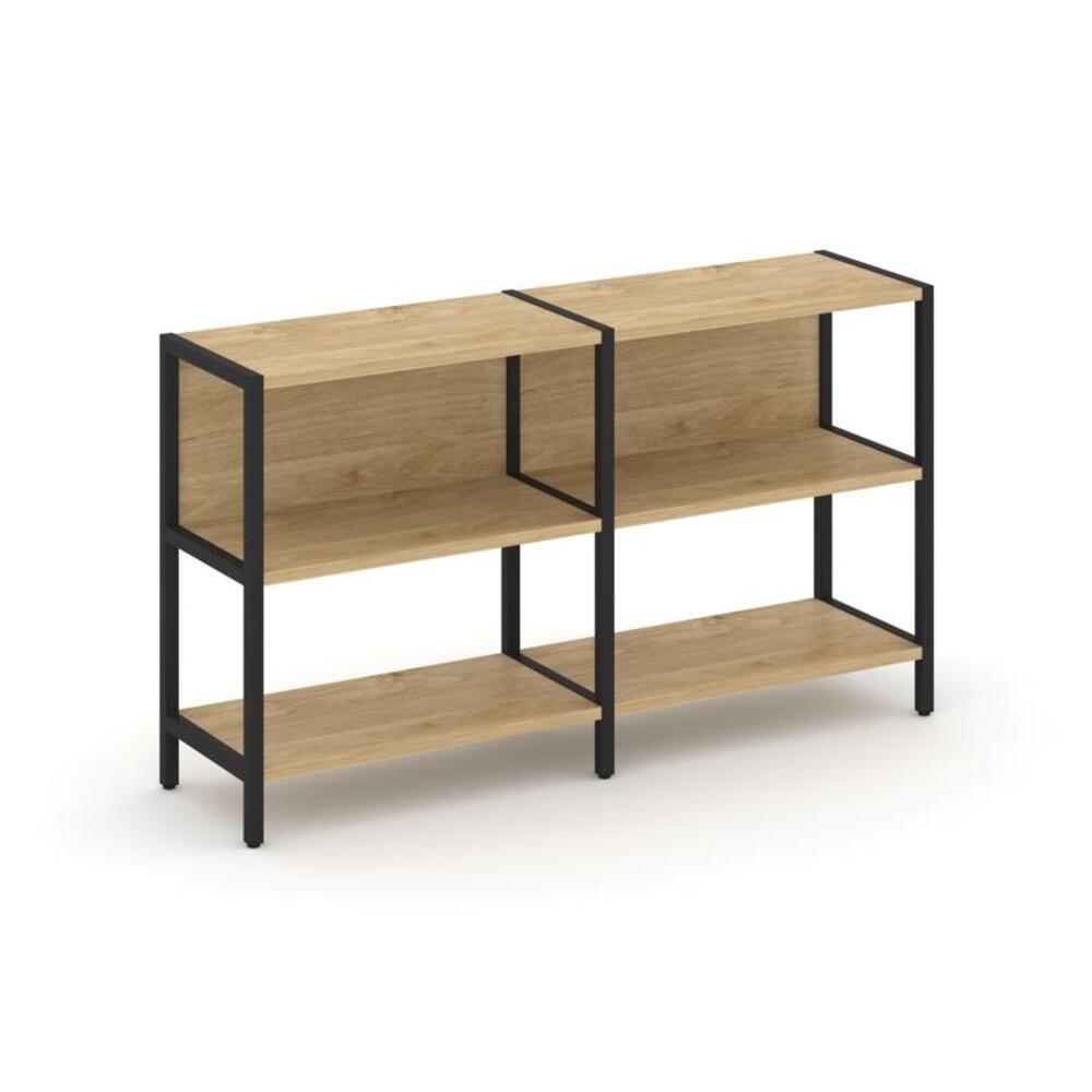 Двухсекционный стеллаж двухярусный