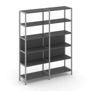 Двухсекционный стеллаж пятиярусный