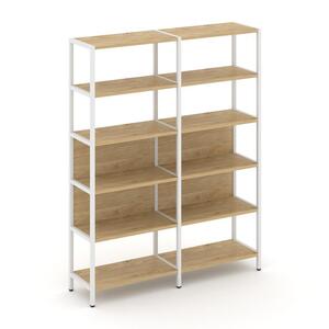 Двухсекционный стеллаж пятиярусный