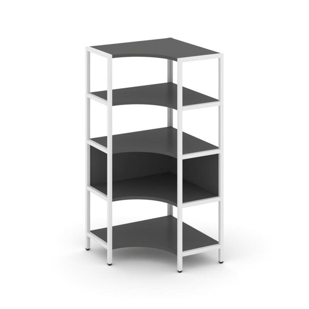 Односекционный угловой стеллаж четырехярусный