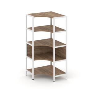 Односекционный угловой стеллаж четырехярусный