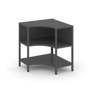 Односекционный угловой стеллаж двухярусный