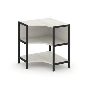 Односекционный угловой стеллаж двухярусный