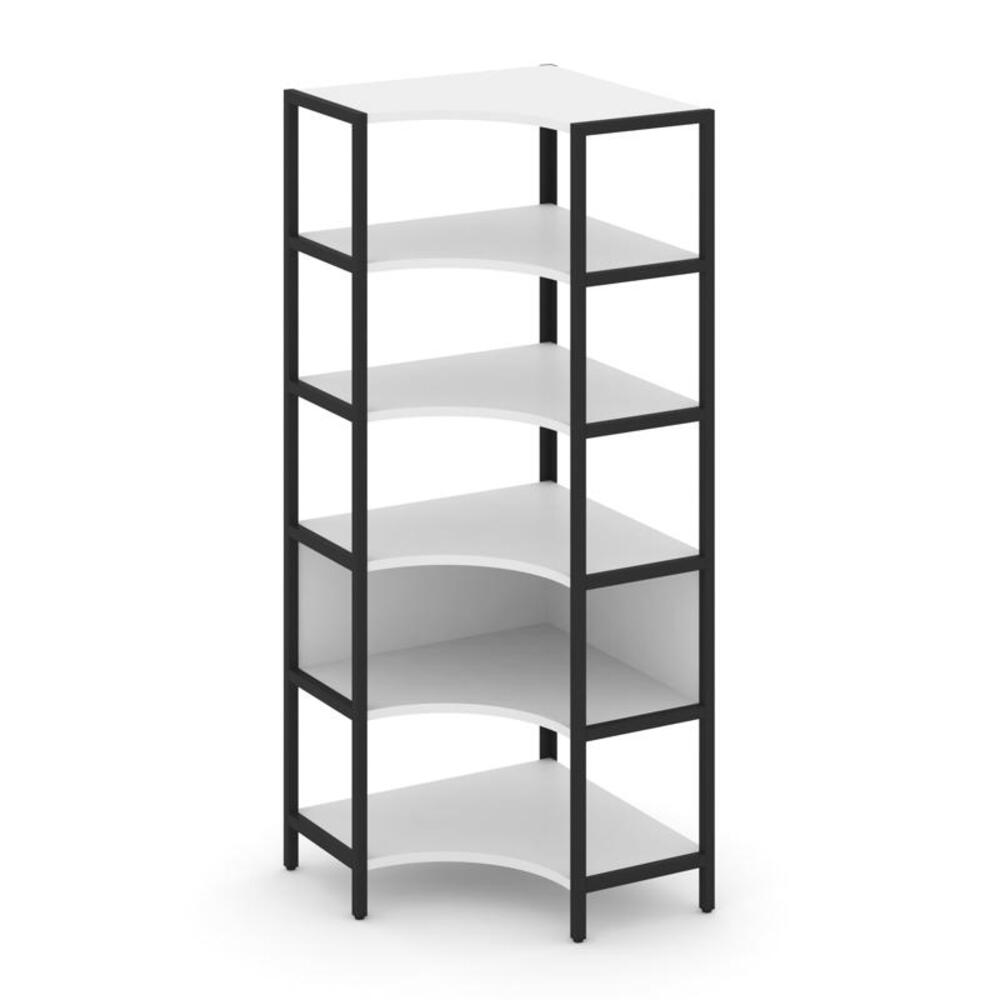 Односекционный угловой стеллаж пятиярусный