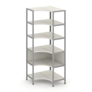 Односекционный угловой стеллаж пятиярусный