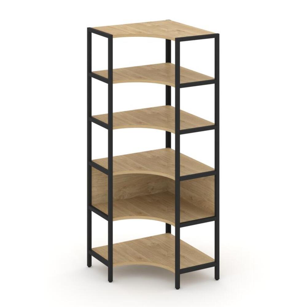 Односекционный угловой стеллаж пятиярусный