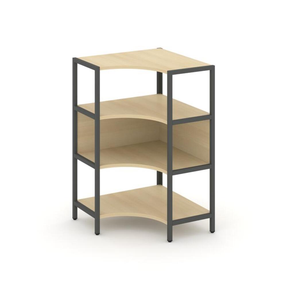 Односекционный угловой стеллаж трехярусный