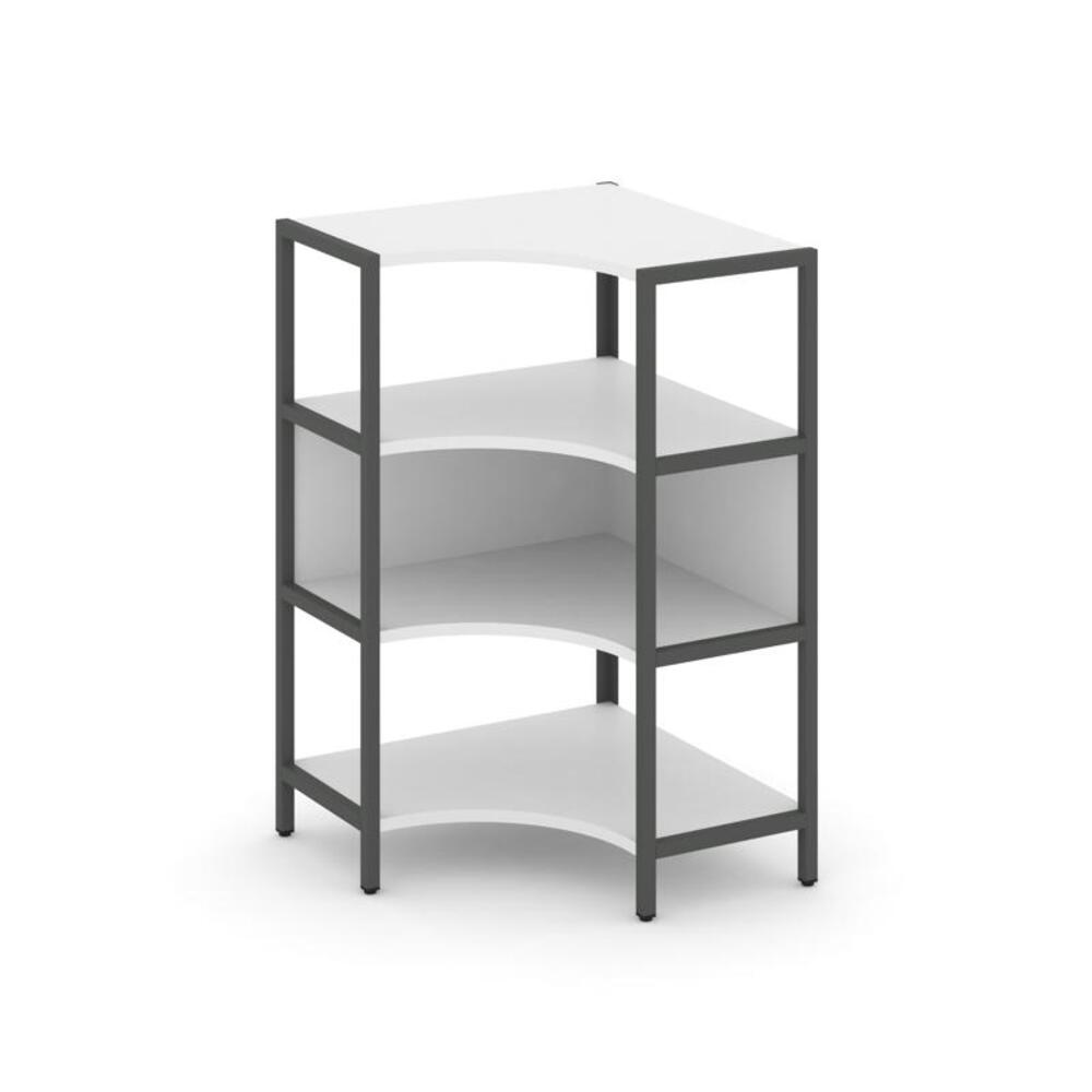 Односекционный угловой стеллаж трехярусный