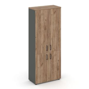 Шкаф высокий широкий (2 низких фасада ЛДСП + 2 средних фасада ЛДСП)