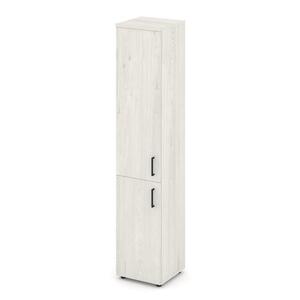 Шкаф высокий узкий левый (1 низкий фасад ЛДСП + 1 средний фасад ЛДСП)