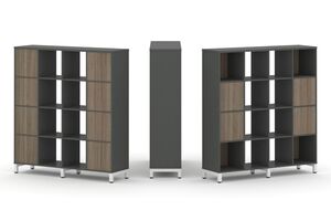 Набор стеллажа одностороннего, 4 яруса