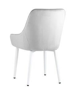 Стул Диана велюр серебристый ножки белые 4 шт