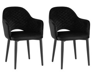 Стул Венера диамант велюр черный 2 шт