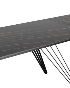 Стол обеденный Пандора раскладной 180-280*90 керамика темная