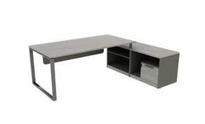 Стол руководителя на опорной тумбой (правый)