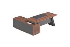 Стол руководителя на опорной сервисной тумбе (правый)