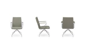 Кресло с низкой спинкой на опоре "паук"