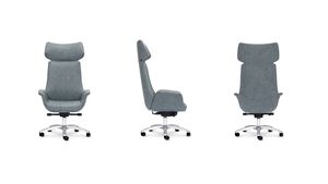 Кресло с высокой спинкой на крестовине