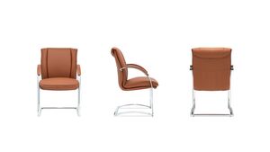 Кресло со средней спинкой на полозьях