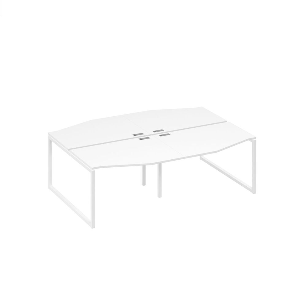 Рабочая станция со столами Техно (4х120) на металлокаркасе DUE