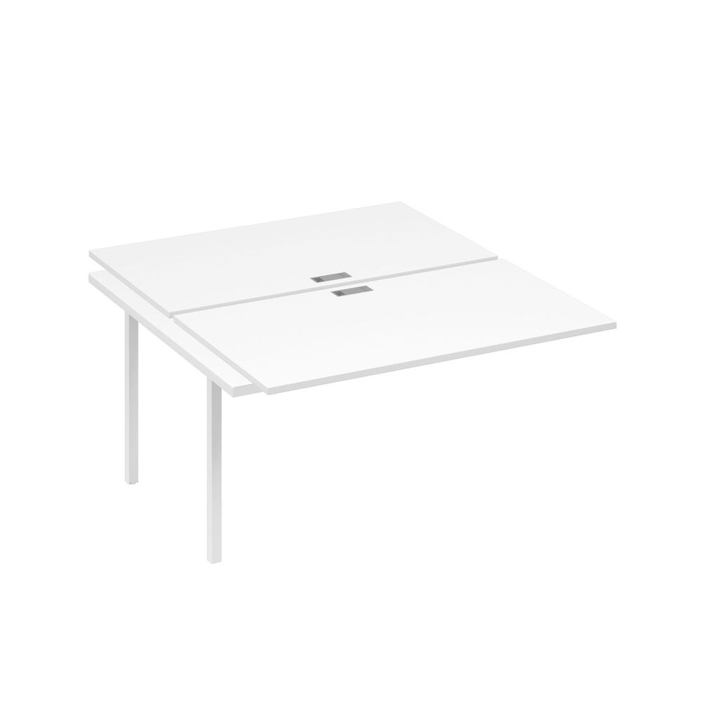 Секция стола рабочей станции 2х140 на каркасе QUATTRO