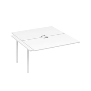 Секция стола рабочей станции 2х140 на каркасе QUATTRO