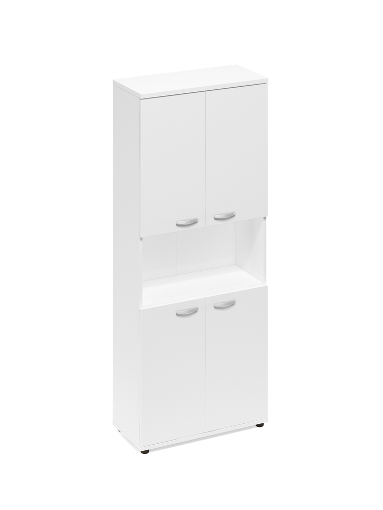 Шкаф для документов 4-дверный с открытой нишей