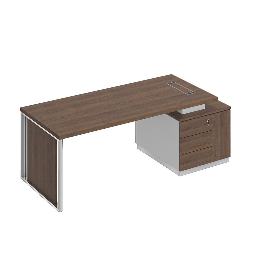 Стол руководителя с декоративной вставкой