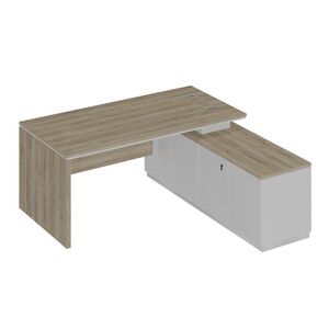 Стол руководителя (опора ДСП) на опорной тумбе