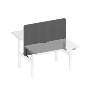 Экран настольный фронтальный тканевый с мягким наполнителем с кабель-каналом