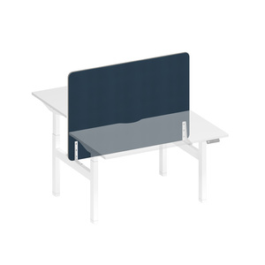 Экран настольный фронтальный тканевый с мягким наполнителем с кабель-каналом