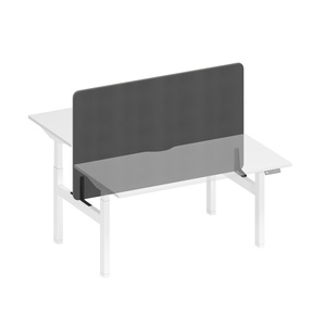 Экран настольный фронтальный тканевый с мягким наполнителем с кабель-каналом